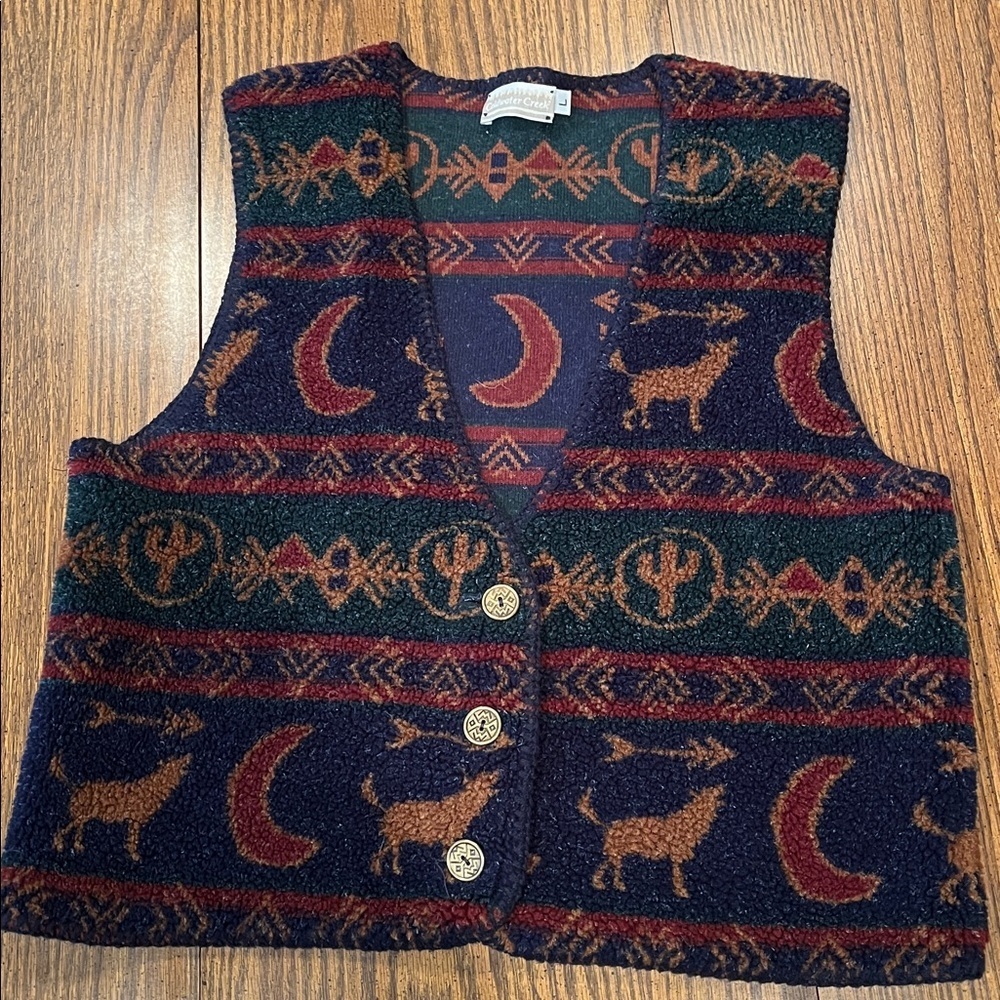 Coldwater Creek Vest in southwest design large